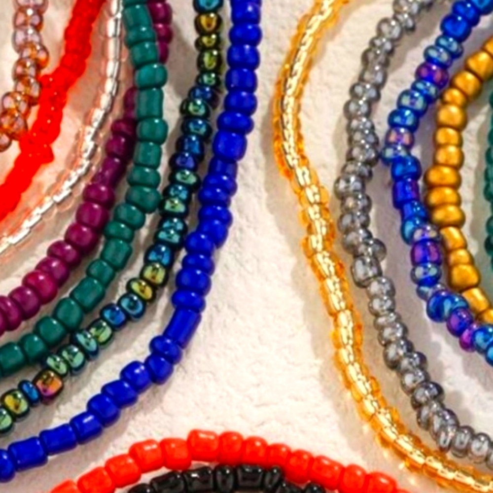 Bohemian Glass Bead Bracelet - Boutique Item